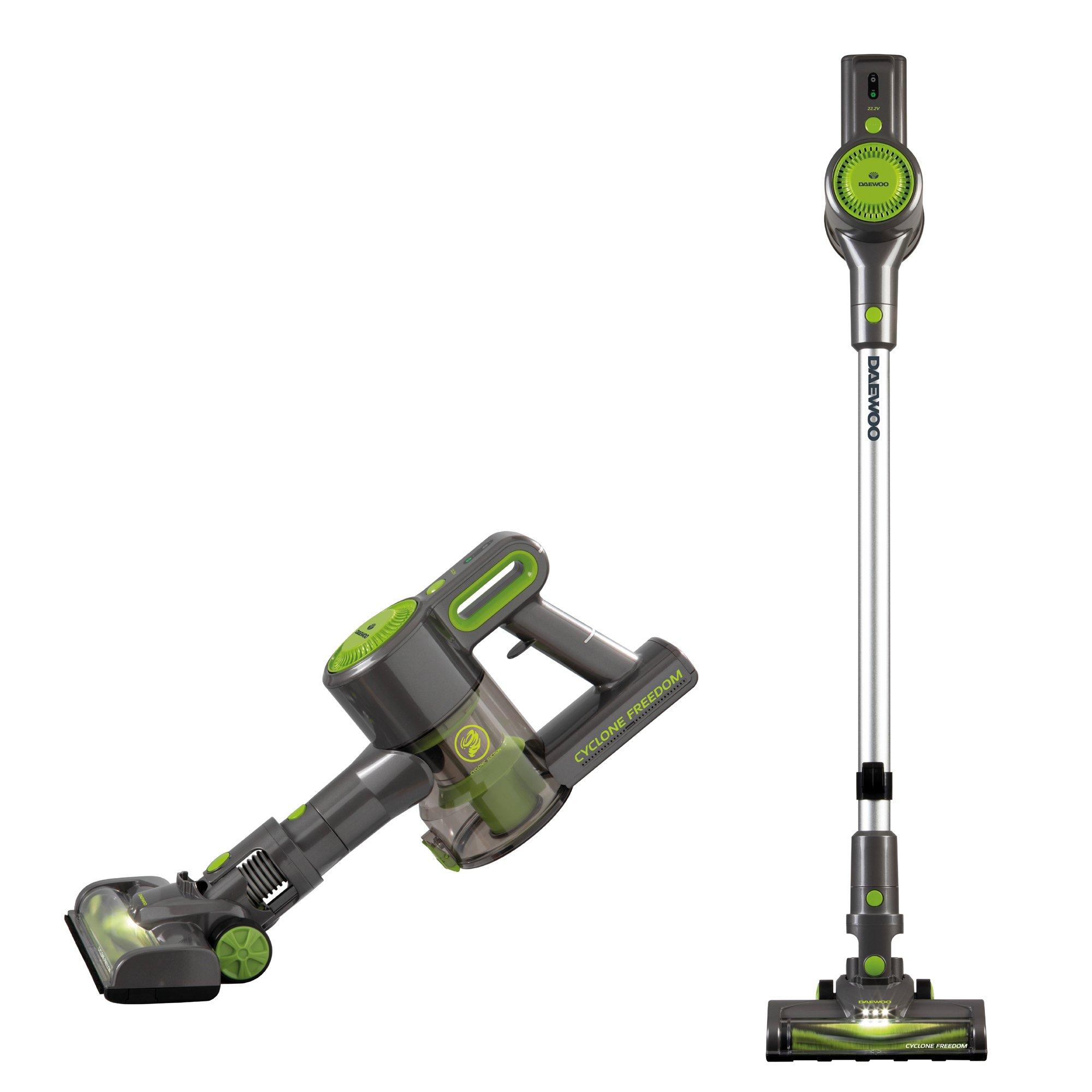 Cordless Stick Vacuum Haldheld Rechargeable Cyclone Bagless Silver Green